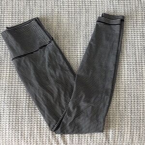 Lululemon Striped Black and White leggings